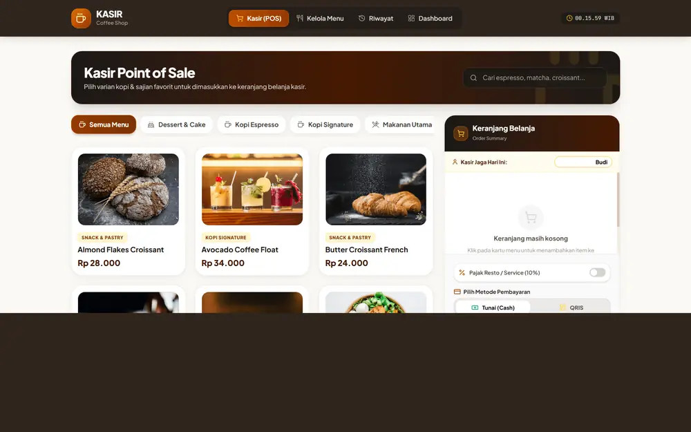 Sepia POS & Operational Web App Desktop